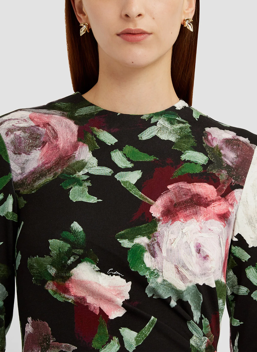Long Sleeve Draped Midi Dress - Erdem