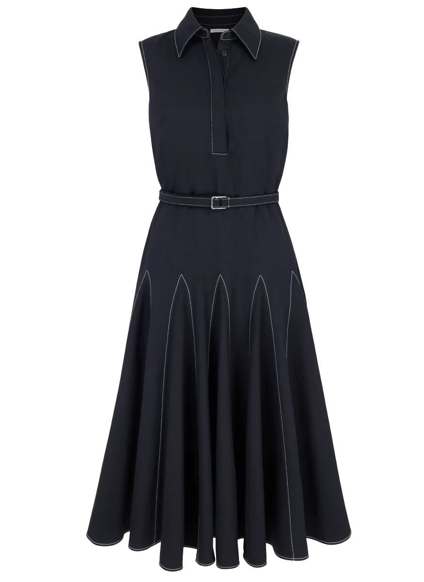 Monique Dress in Black Denim