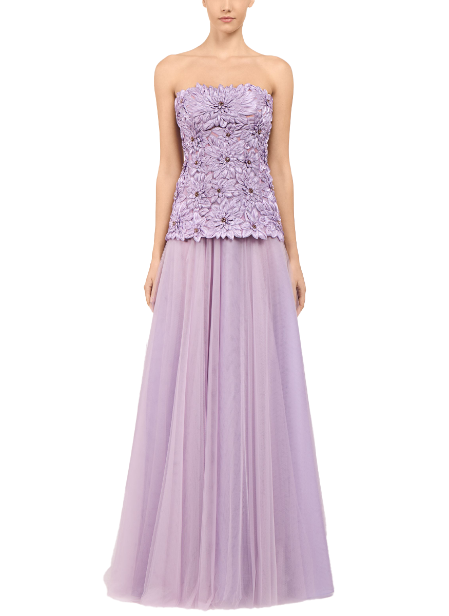 Gisella Petal-Embellished Gown