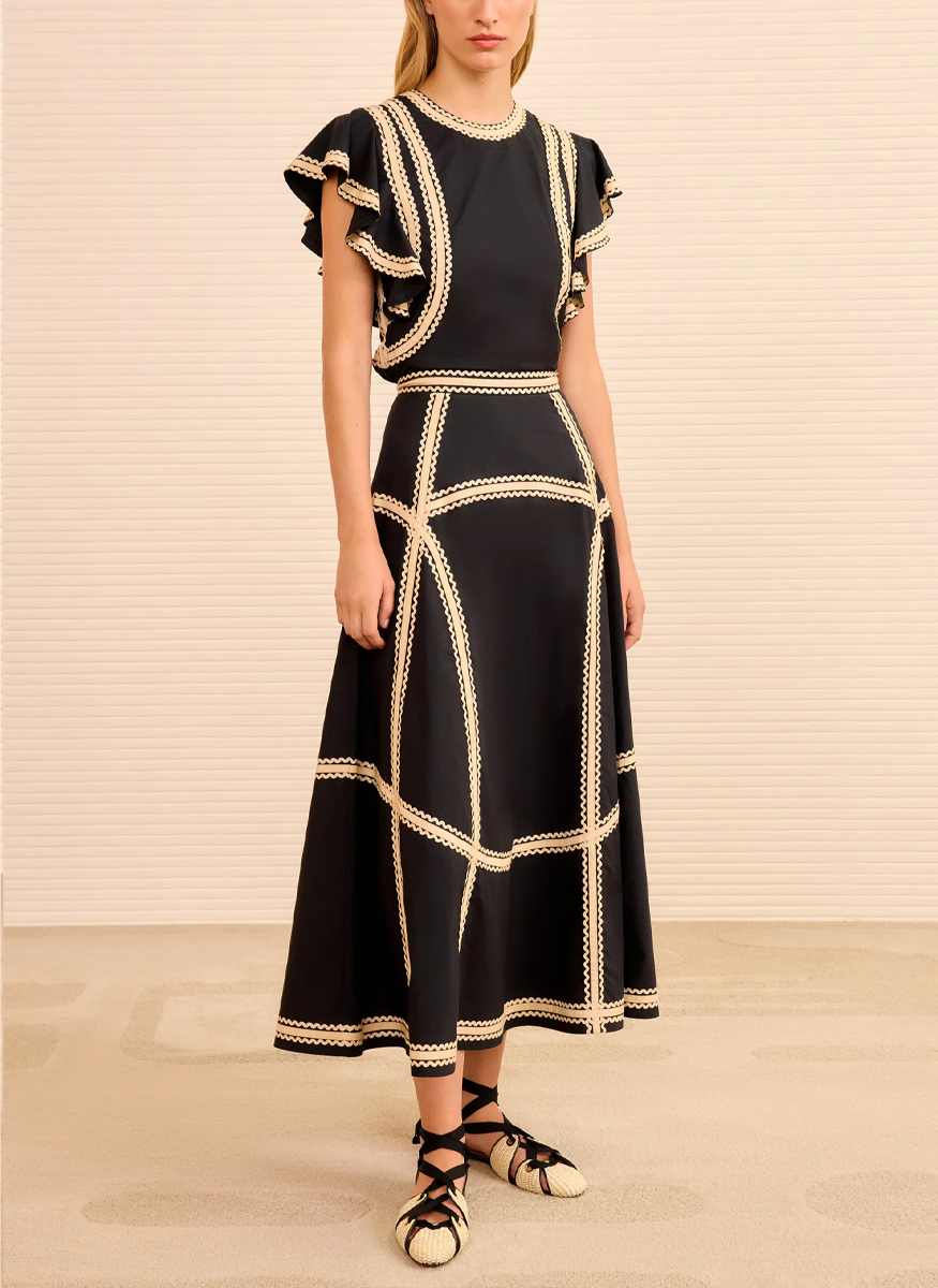 Norah A-Line Midi Skirt