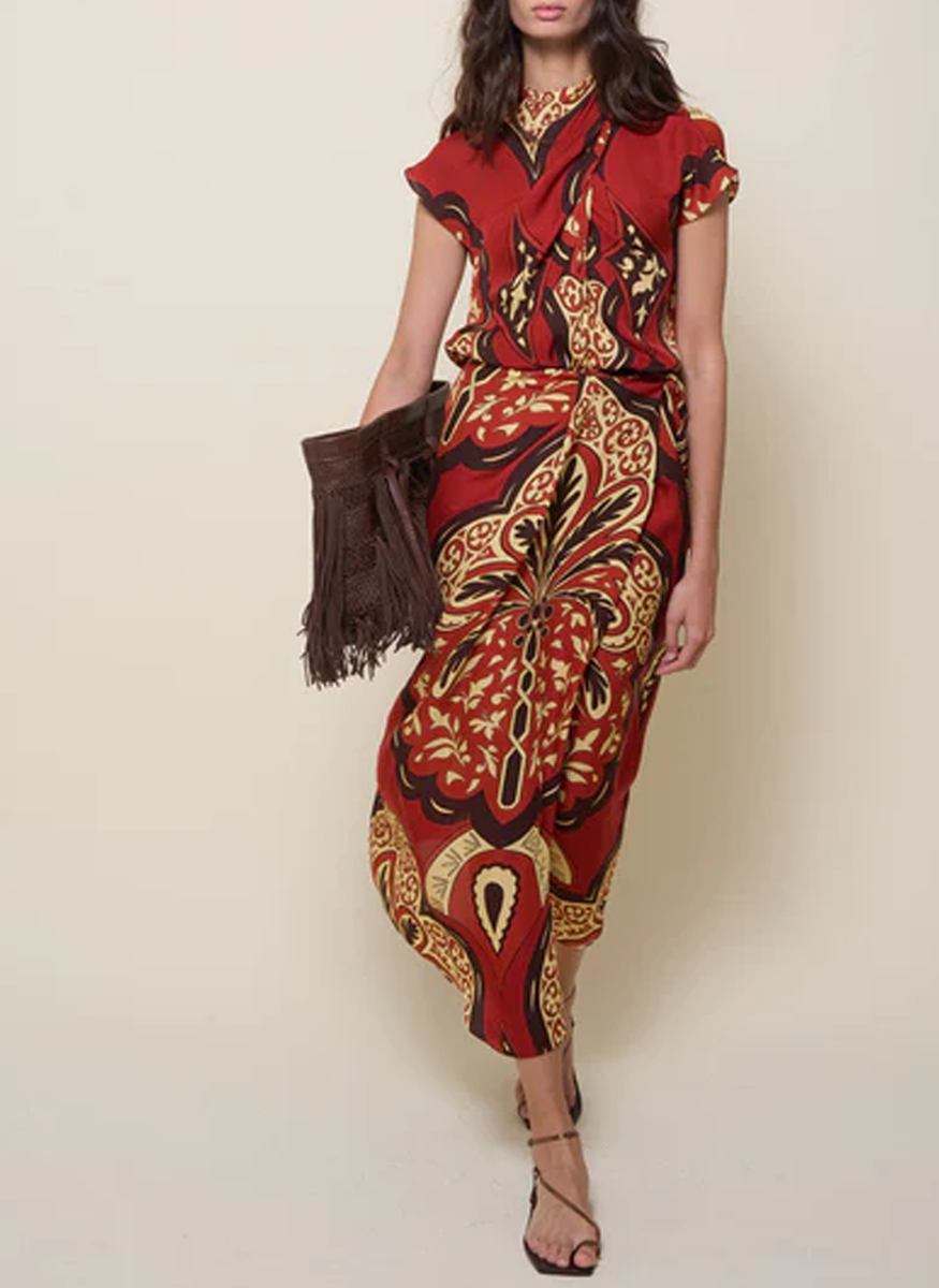 Palma Sevillana Wrap Skirt - Johanna Ortiz