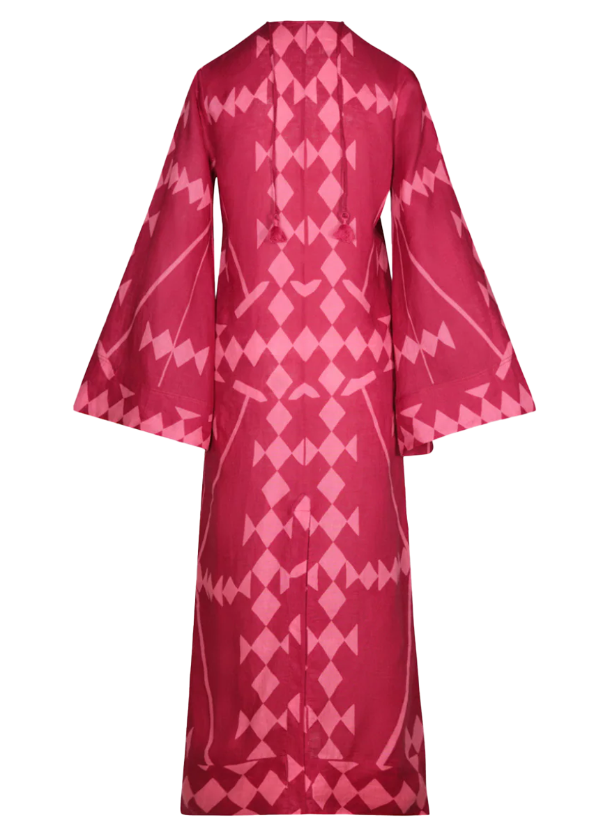 Linen Magenta Savannah Tunic Dress