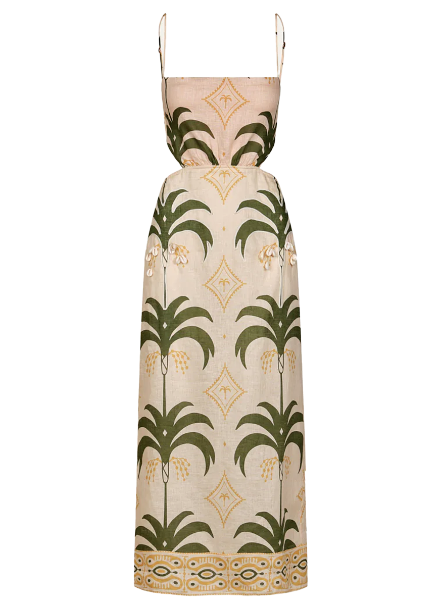 johanna ortiz gold dress TACTILE WINDS Two chic looks in Creamy Avocado Cilantro Sauce mid-length-sleeve Color:Custom Made