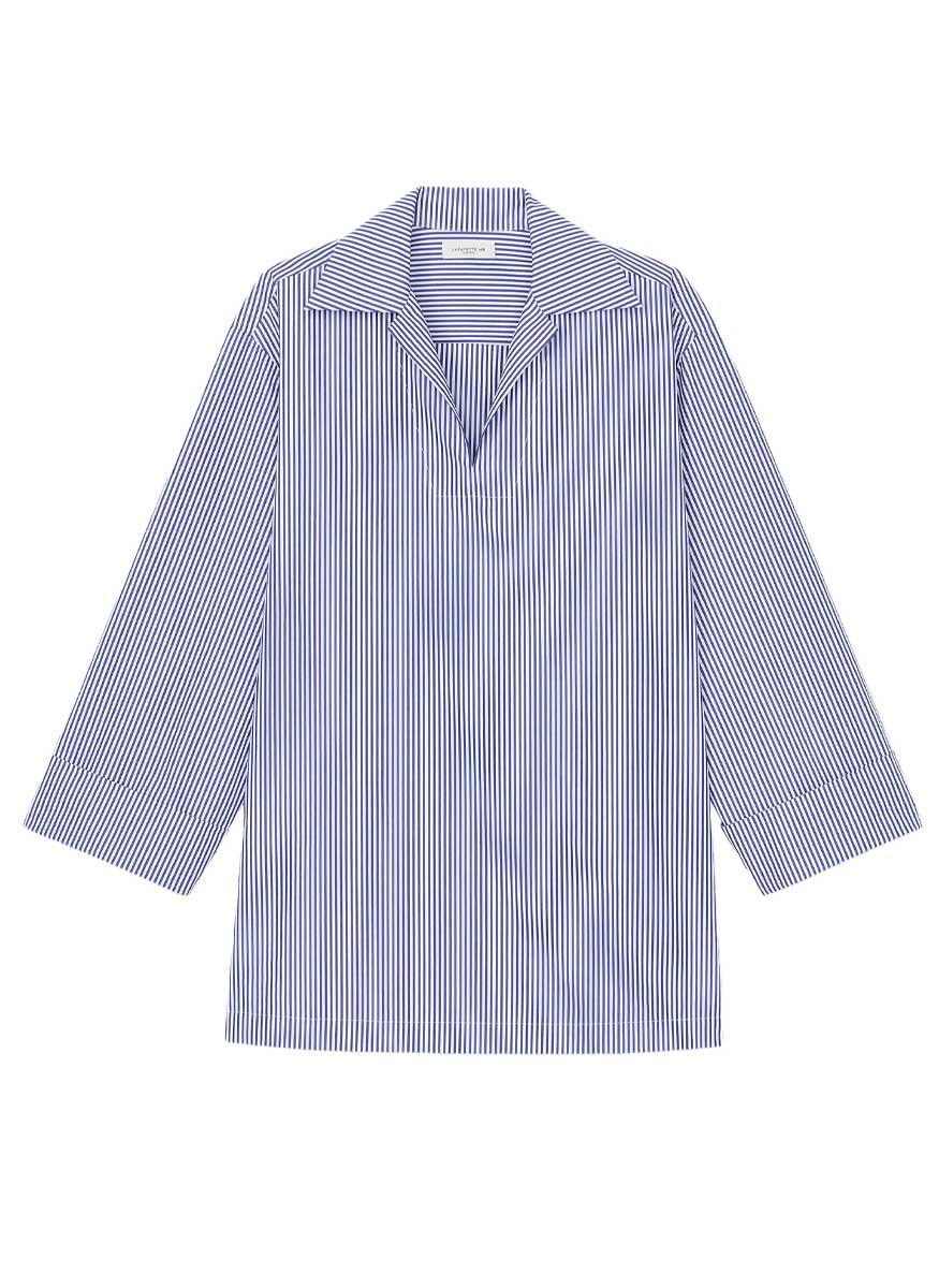 Lafayette 148 striped long sleeve high quality blouse