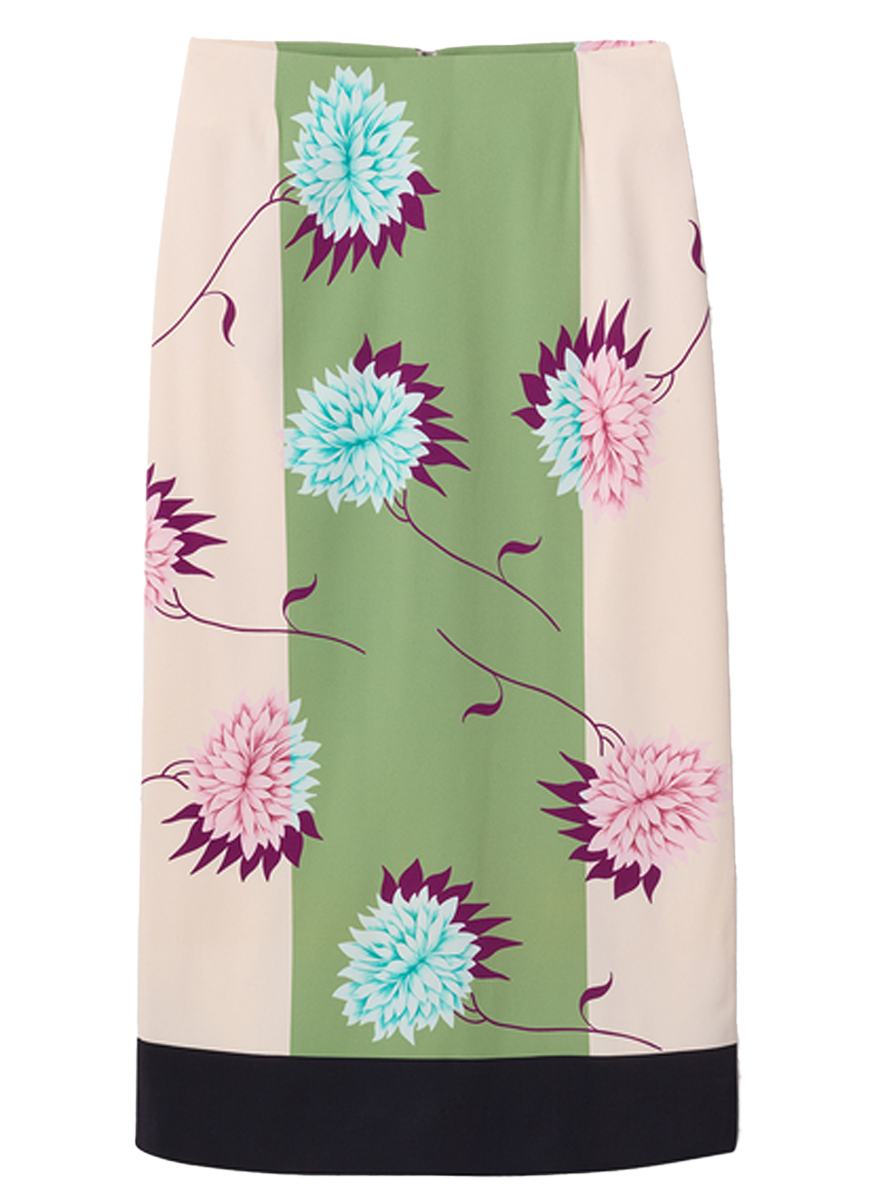 Pencil Skirt in Envers Satin