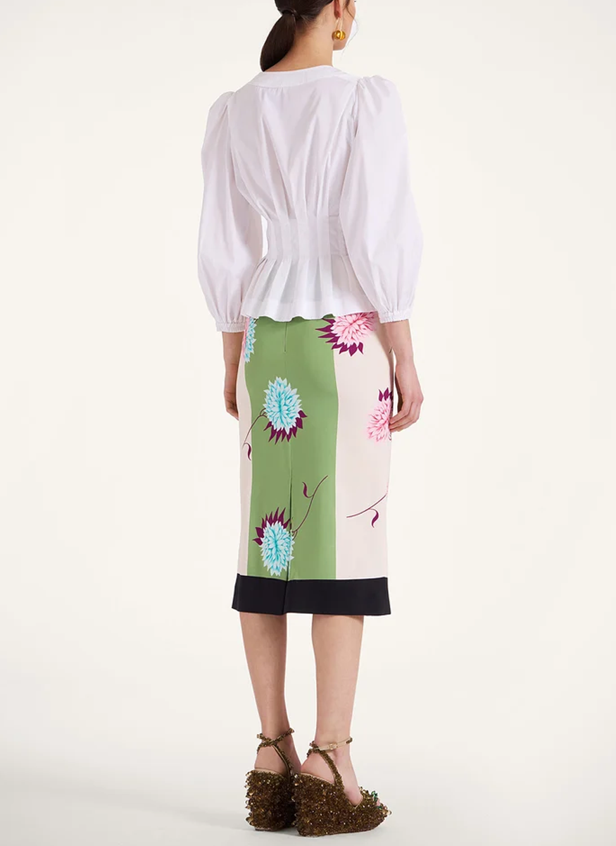 Pencil Skirt in Envers Satin - La DoubleJ