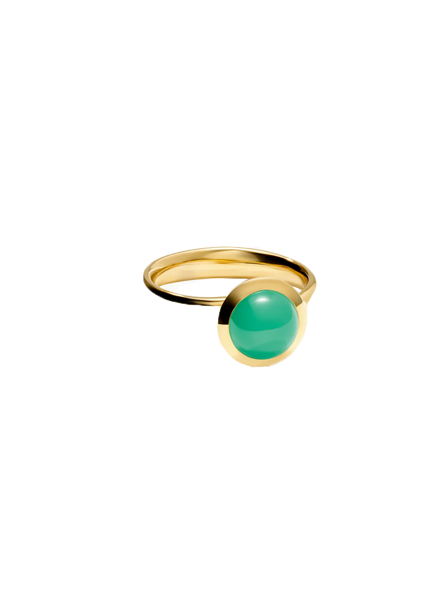 Bouton Ring, Small, Chrysoprase