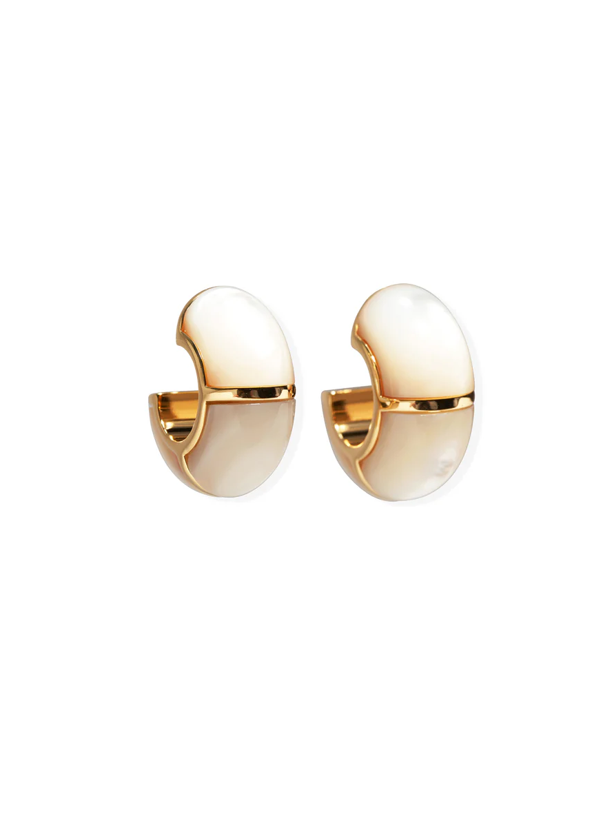 Zellige Hoops in Mother-of-Pearl