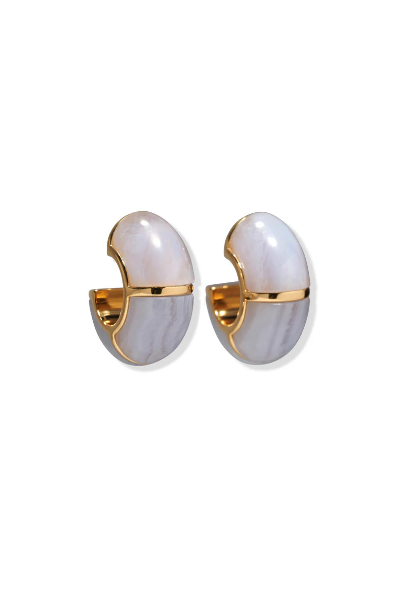 Zellige Hoops in Blue Lace