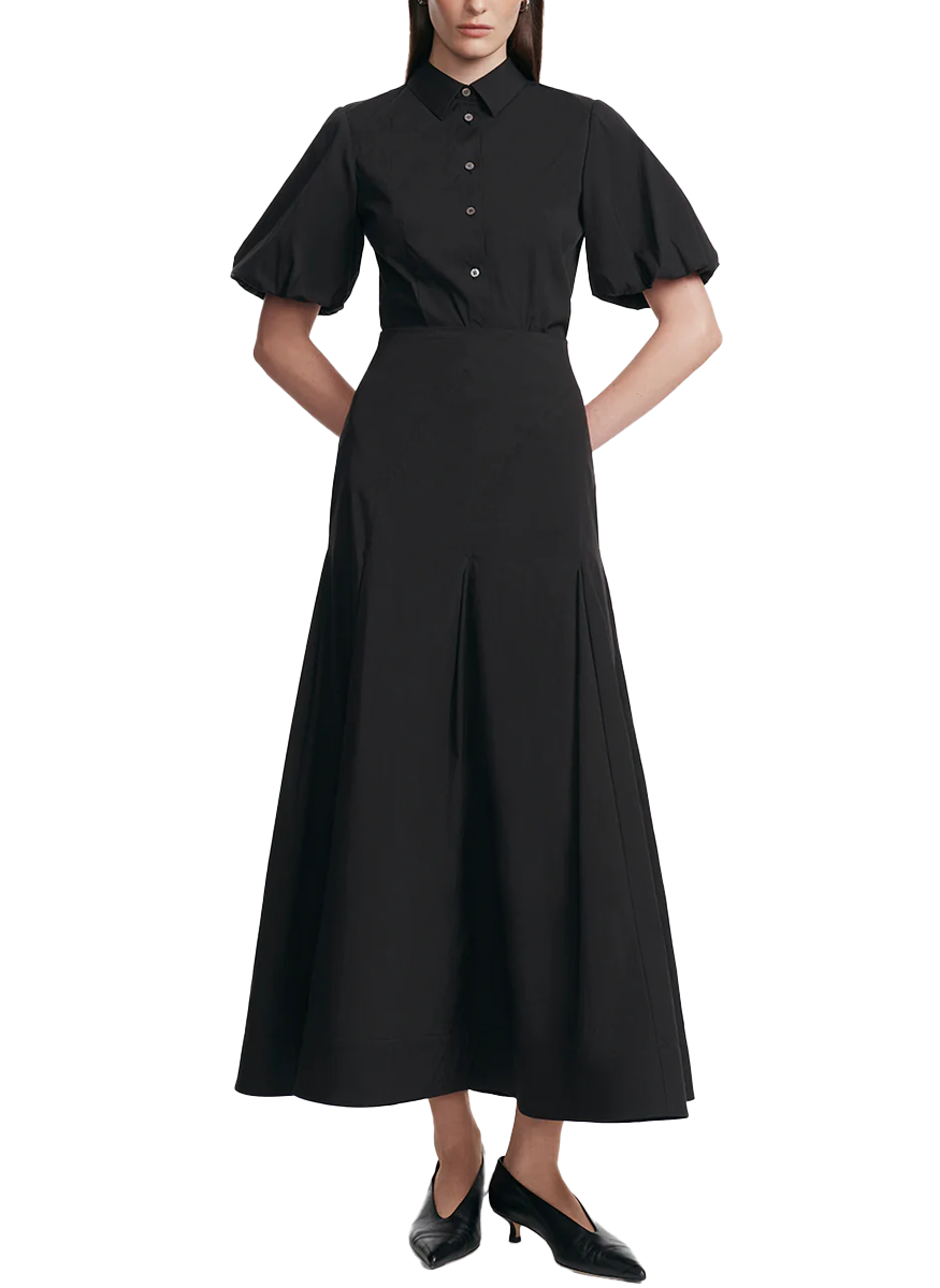 Cotton Poplin Seam Detail Skirt