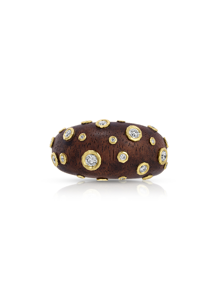 Wood Dome Tribute Ring