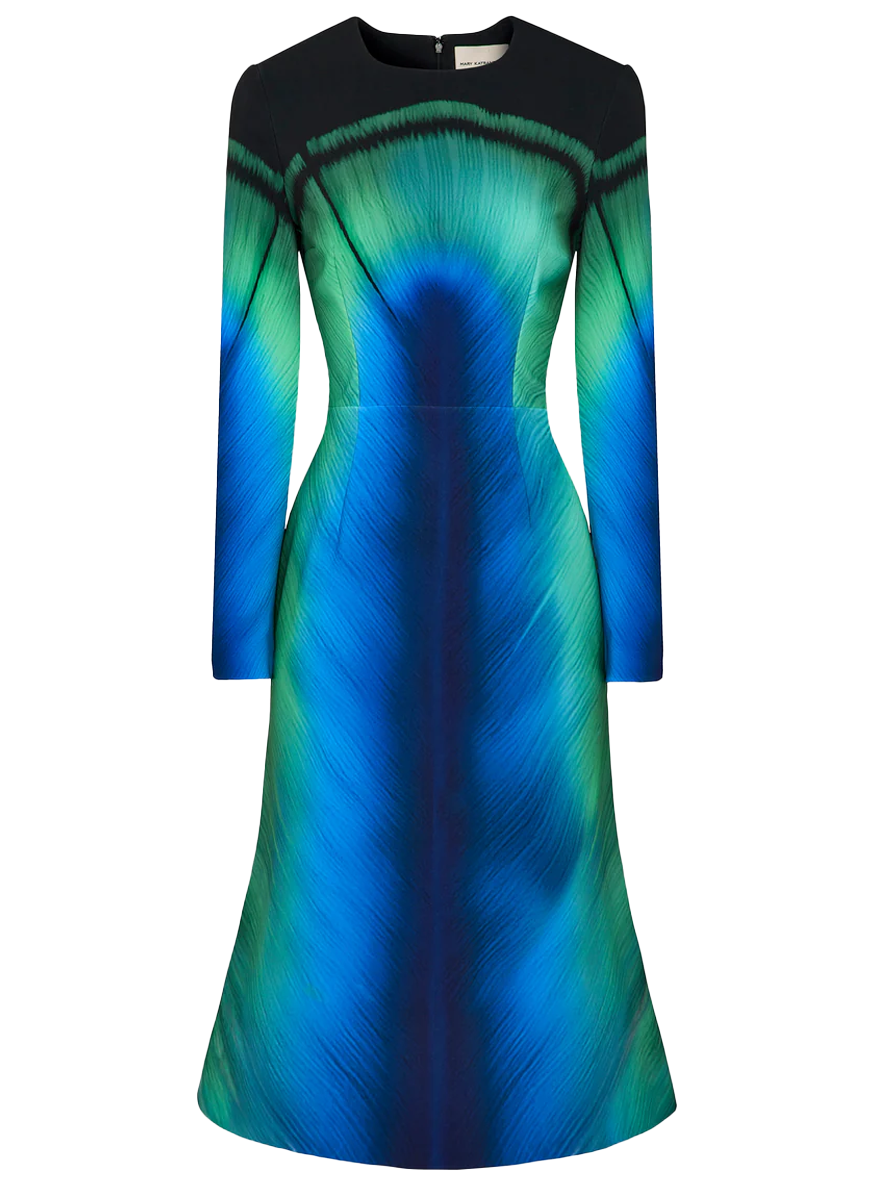 Reeve Dress in Plumarie Teal Feather