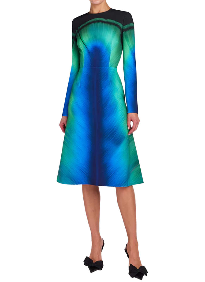 Reeve Dress in Plumarie Teal Feather
