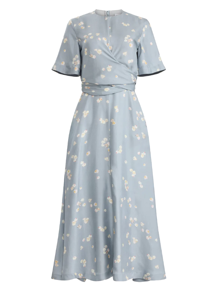 Kirsty Dress Silk Dress in Allover Storm Petals