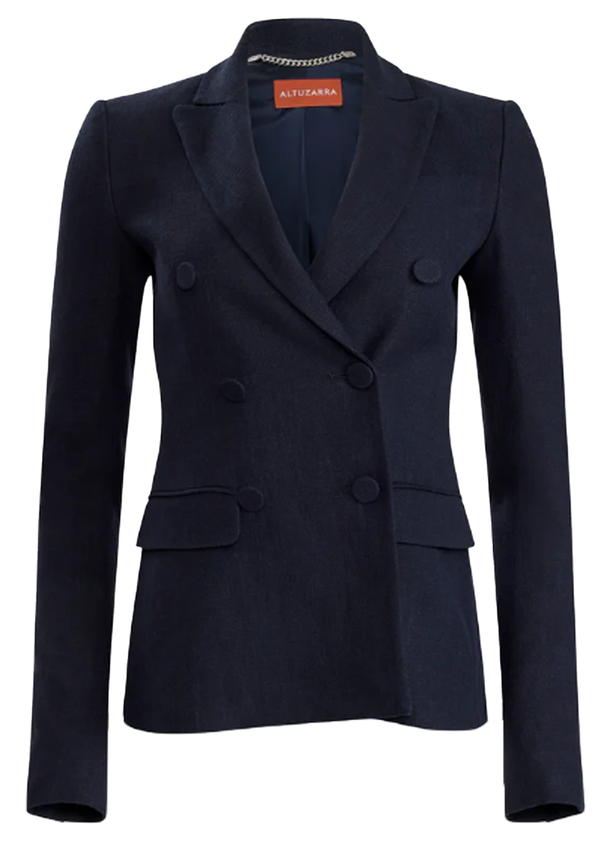 Indiana Linen Jacket in Navy