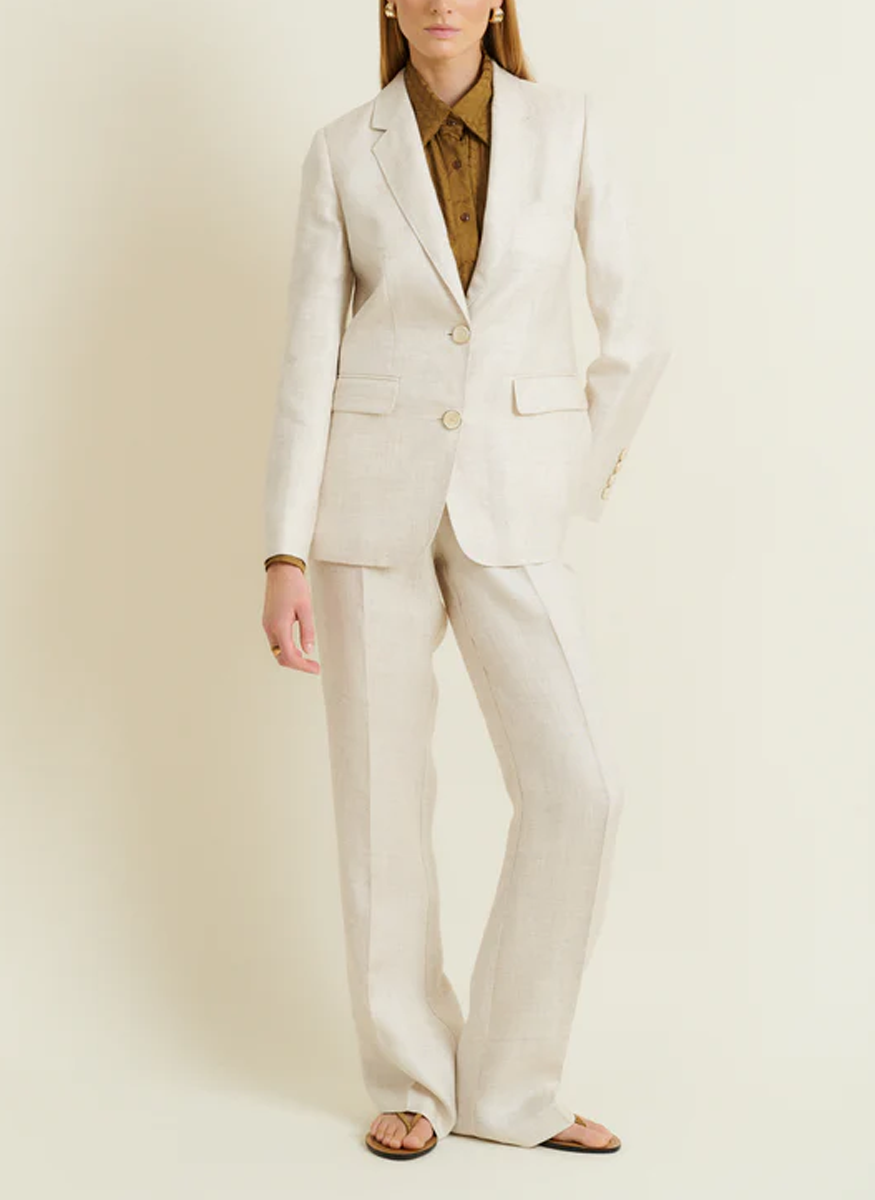 Laure Linen Viscose Straight Leg Pant