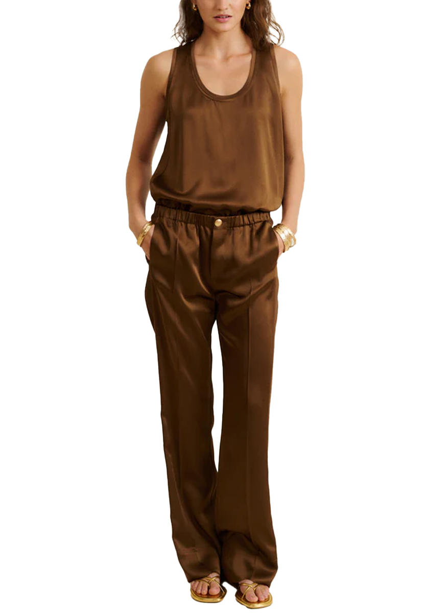 Tina Scoopneck Tank in Cacao