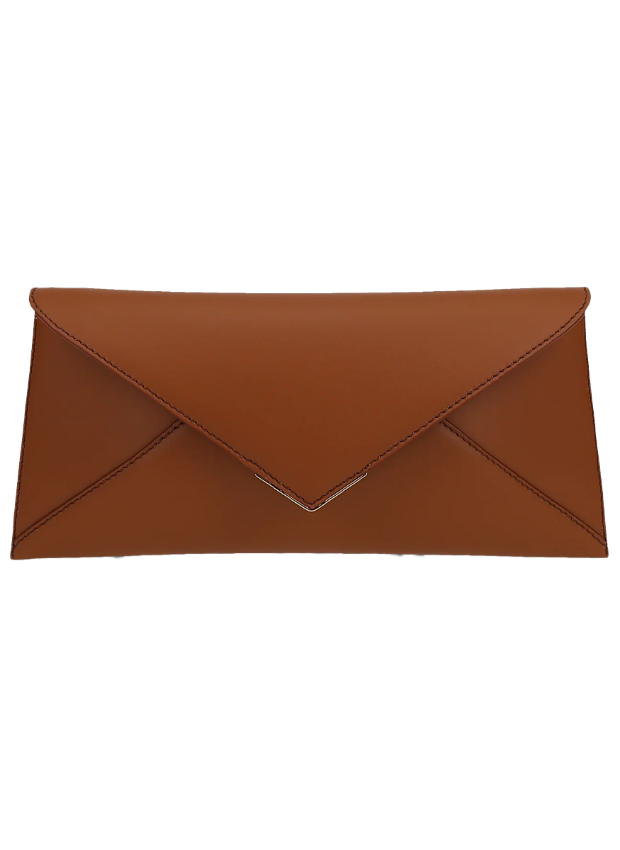 Lee Lineage Leather Clutch in Bark