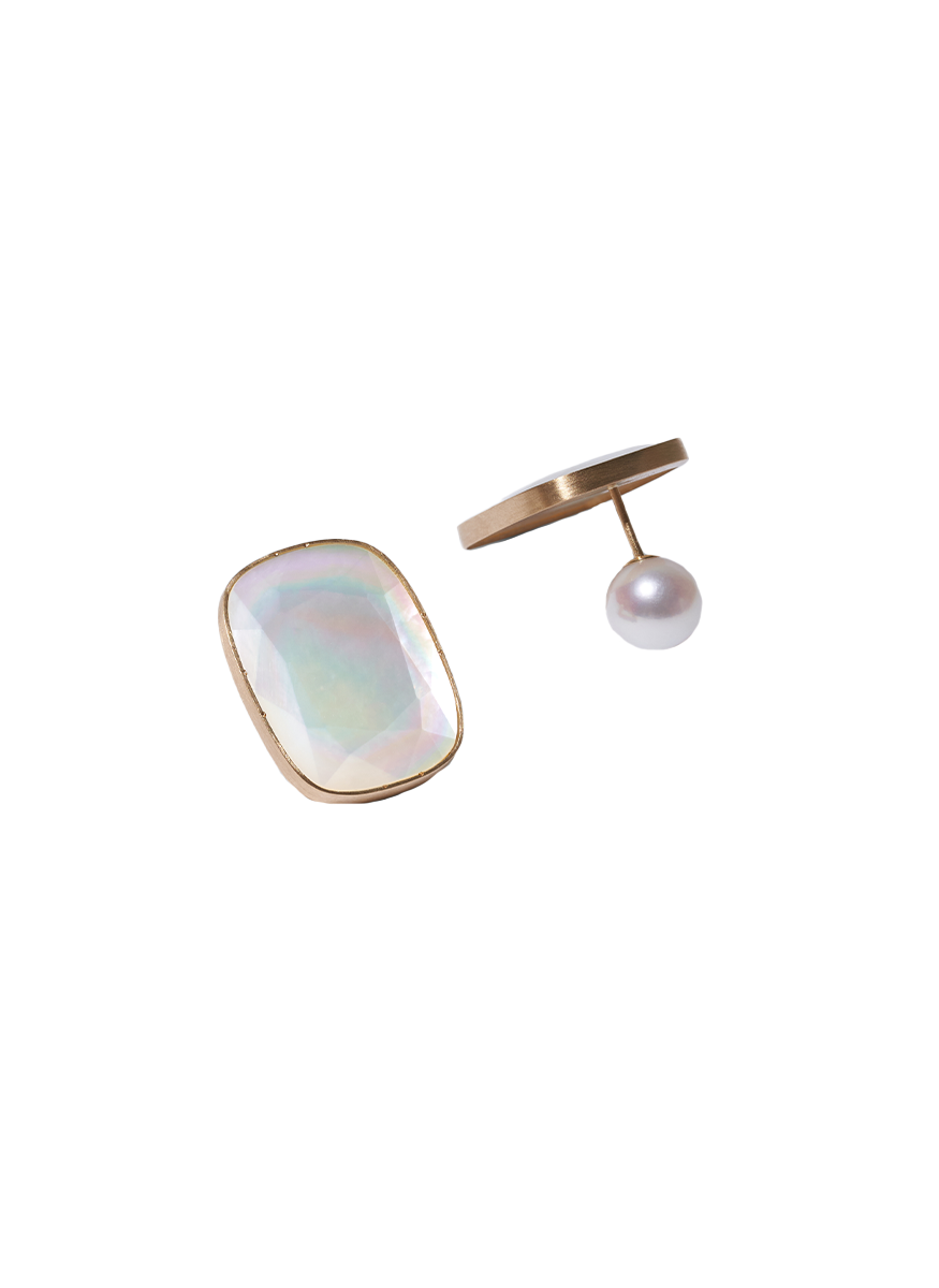Surface Earrings, Mother-of-Pearl