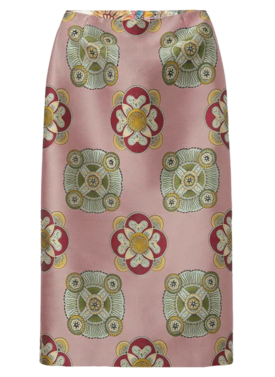 Pencil Jacquard Skirt in Nucleus Dusty Pink