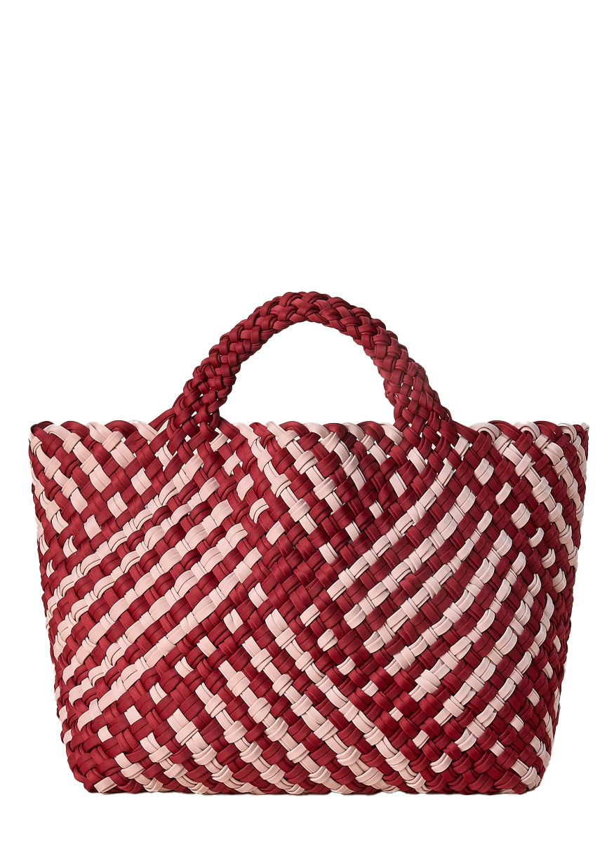 St. Barths Medium Tote in Double Weave Lychee - Naghedi
