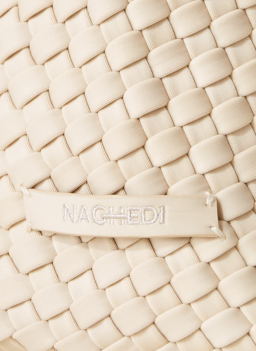 Nomad Medium Hobo Bag in Ecru - Naghedi