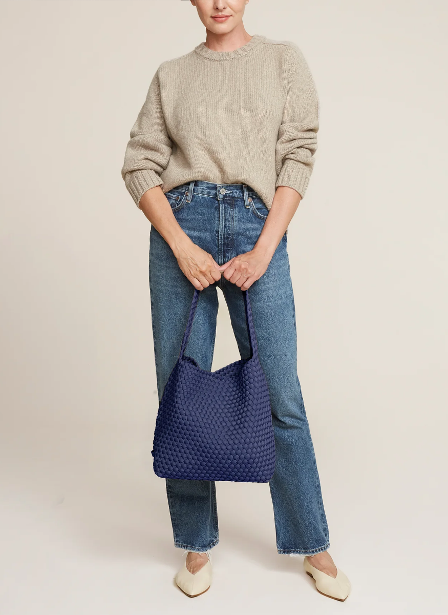 Nomad Medium Hobo Bag in Ink Blue