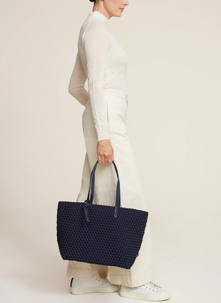 Jetsetter Small Tote in Ink Blue - Naghedi