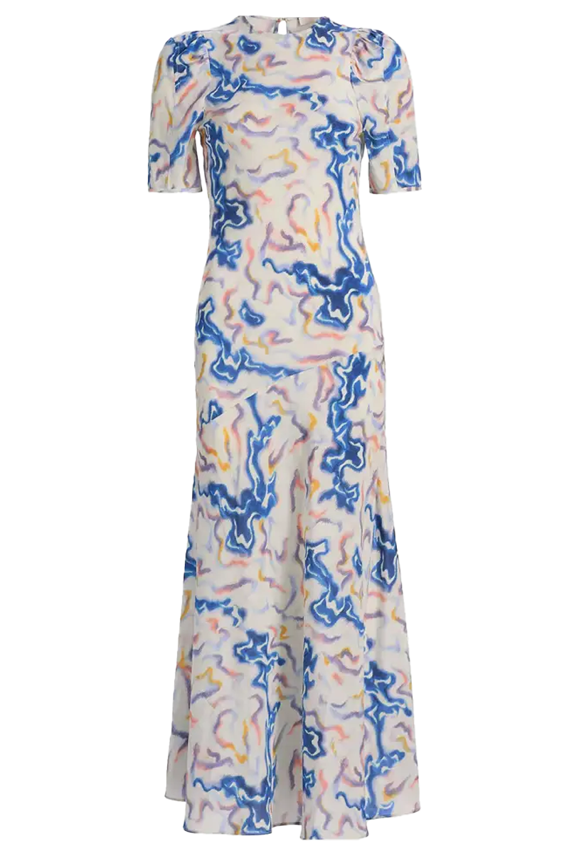 Samar Short Sleeve Silk Dress