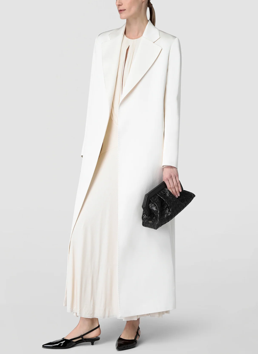 Secret Clutch Bag with Chain in Black Mosaico - Serapian