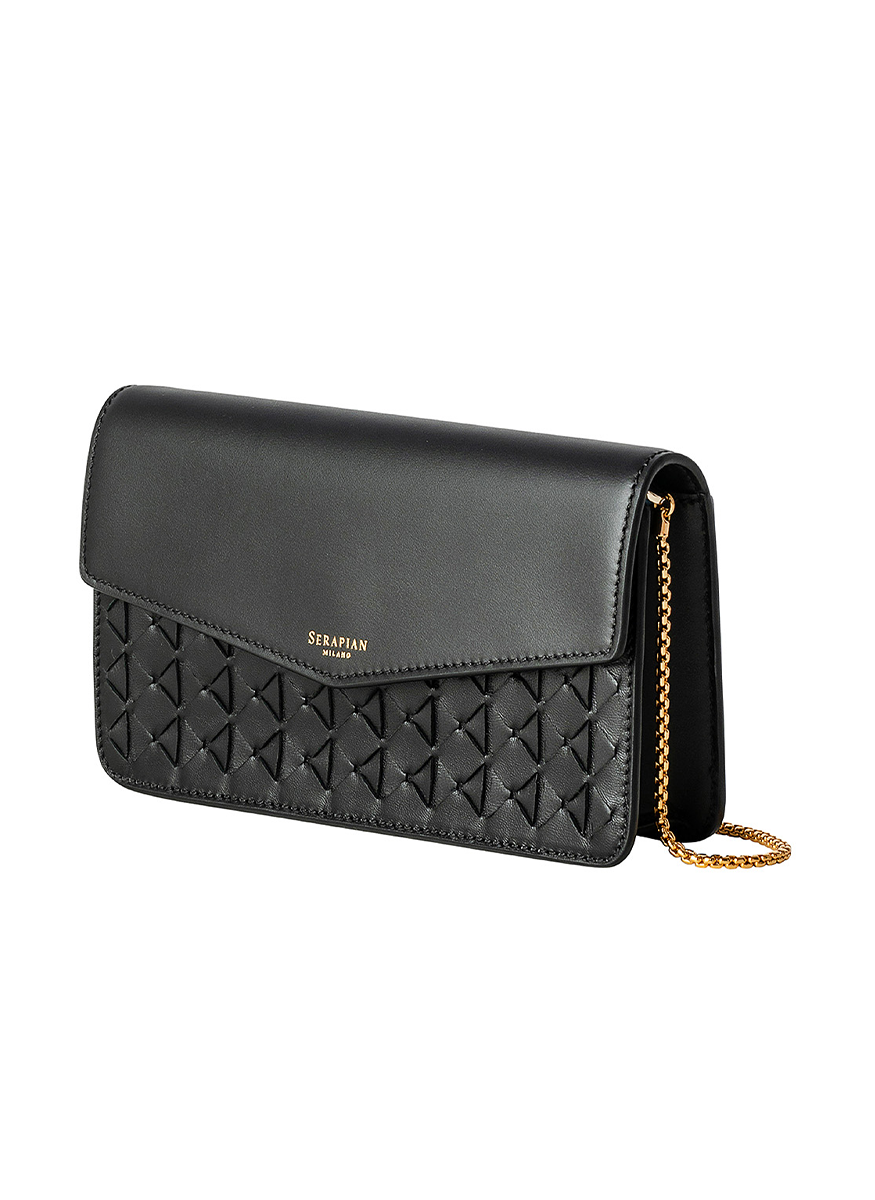 Pochette Mosaico with Chain Bag in Black