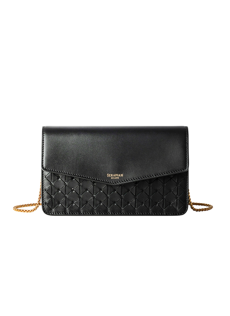 Pochette Mosaico with Chain Bag in Black