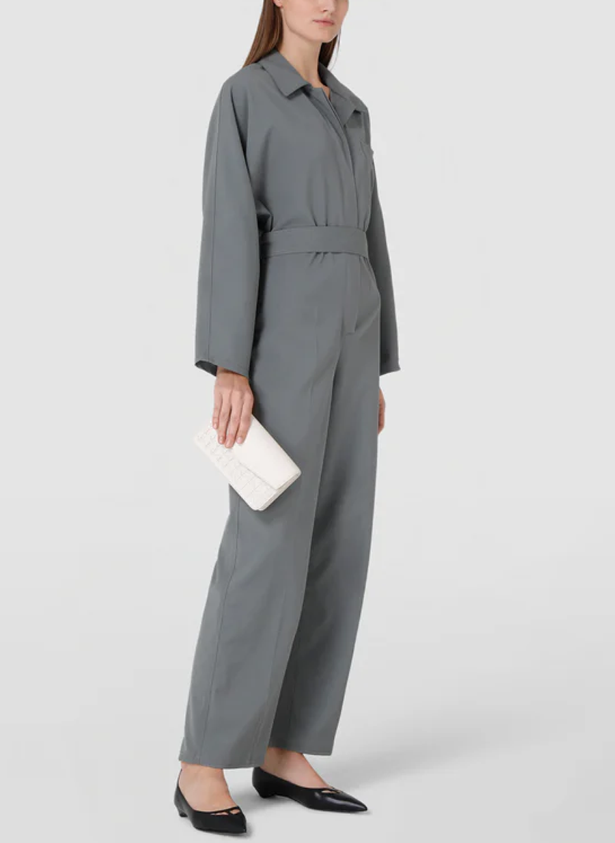 Pochette Crossbody with Chain in Off White - Serapian