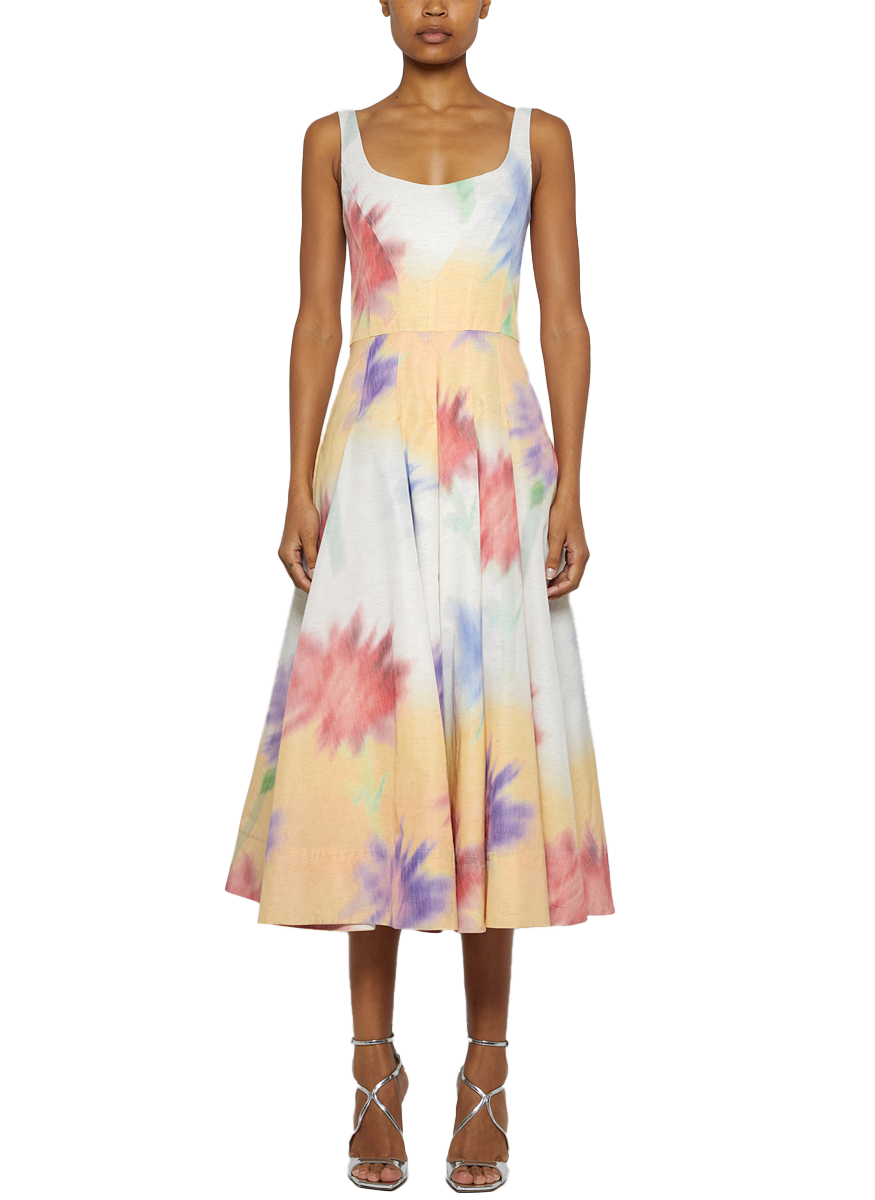 Corset Top Sun Midi Dress US4 / Multi Corset Top Sun Midi Dress US4 / Multi