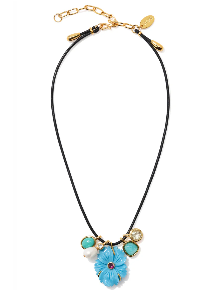 Shibori Flower Necklace