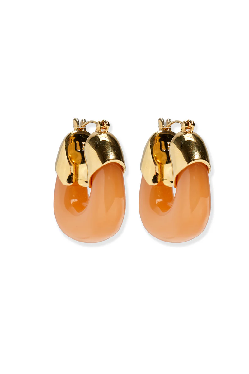 Organic Hoops in Tangerine