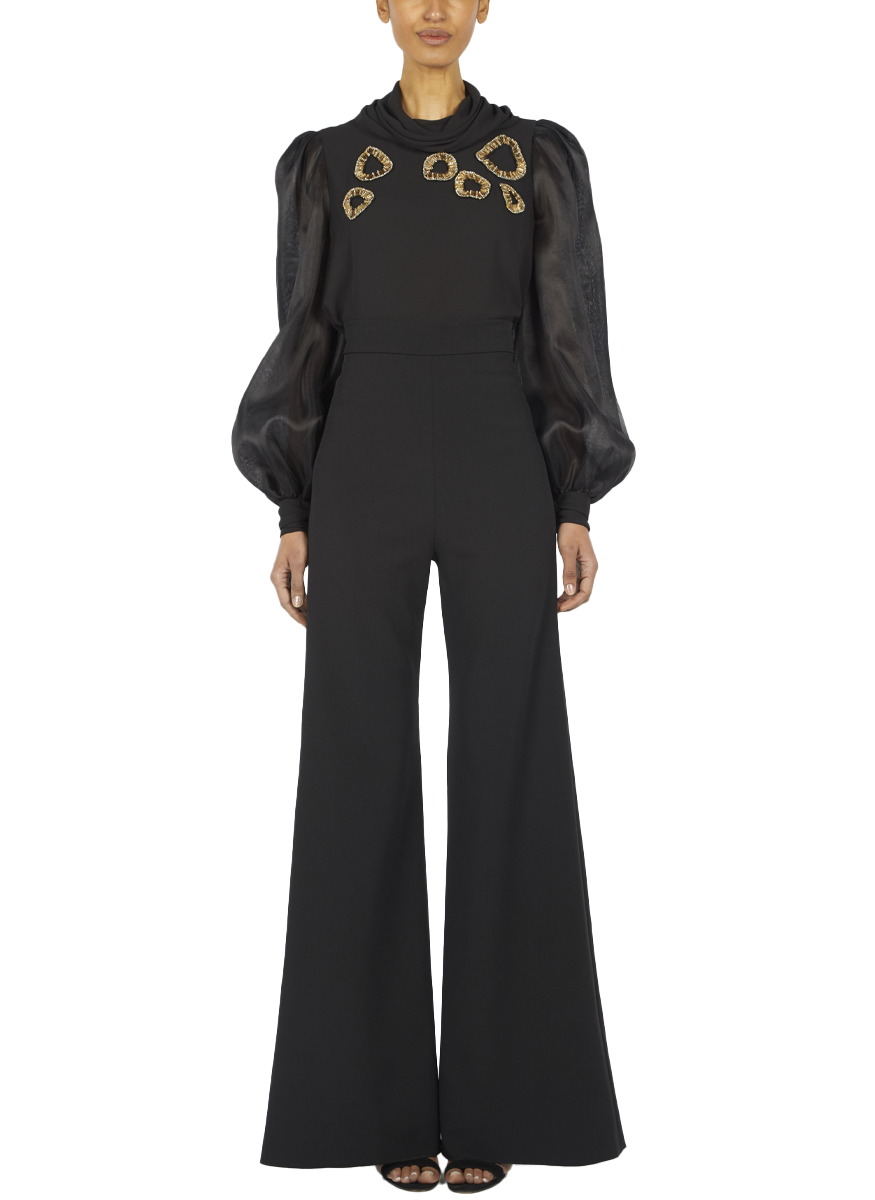 Heavy Crepe High Waisted Bootcut Pants