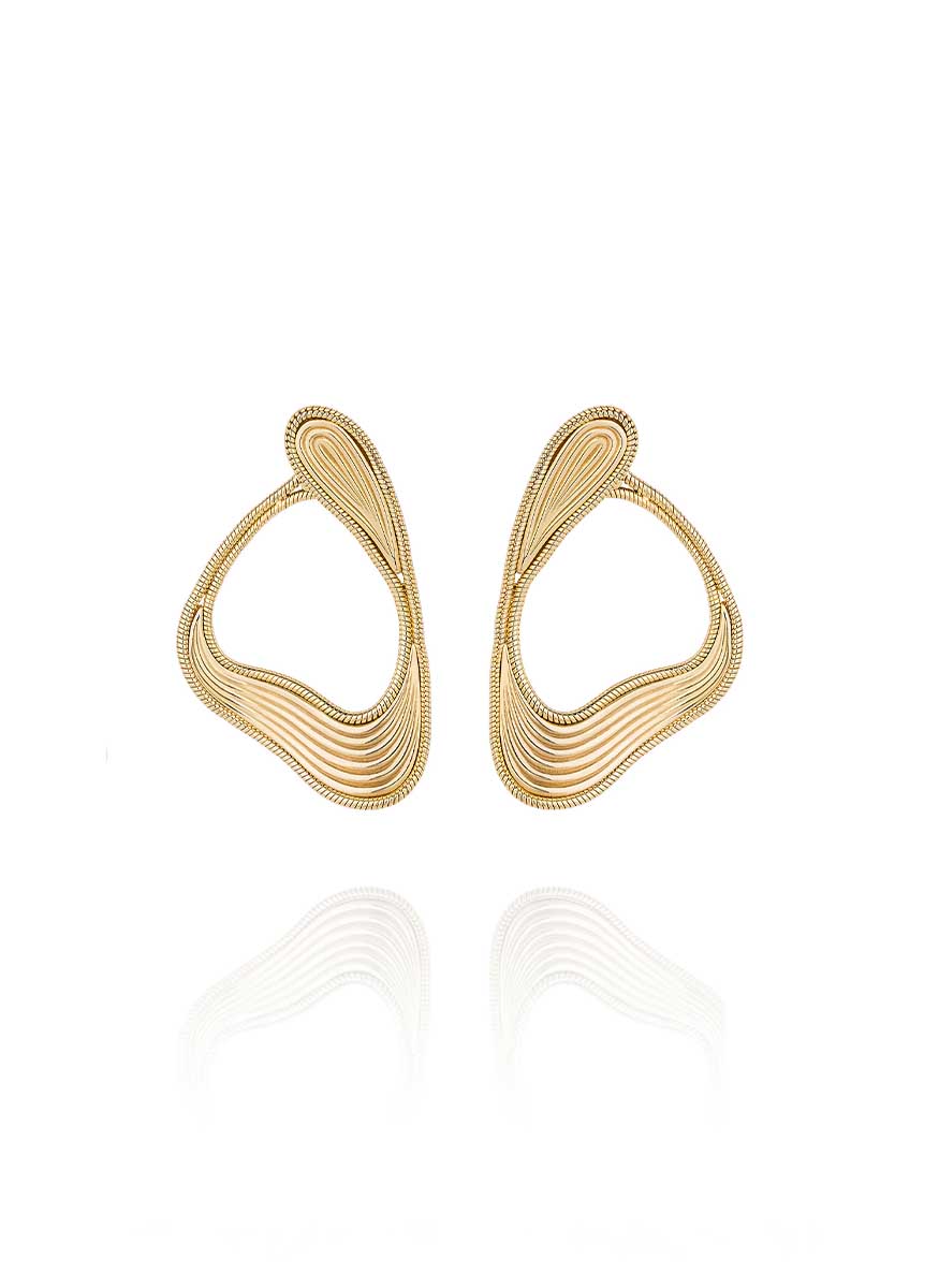 Stream Lines Loop Earrings