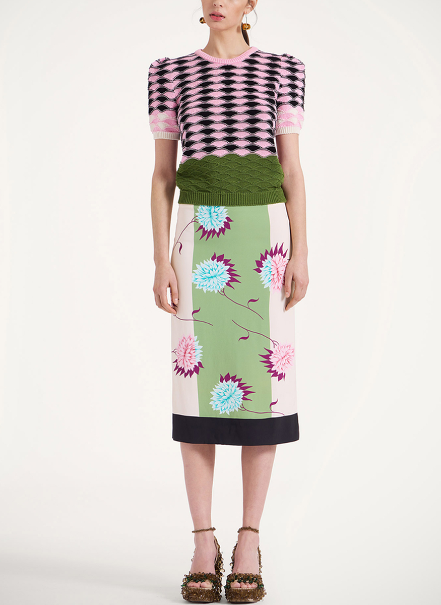Pencil Skirt in Envers Satin - La DoubleJ