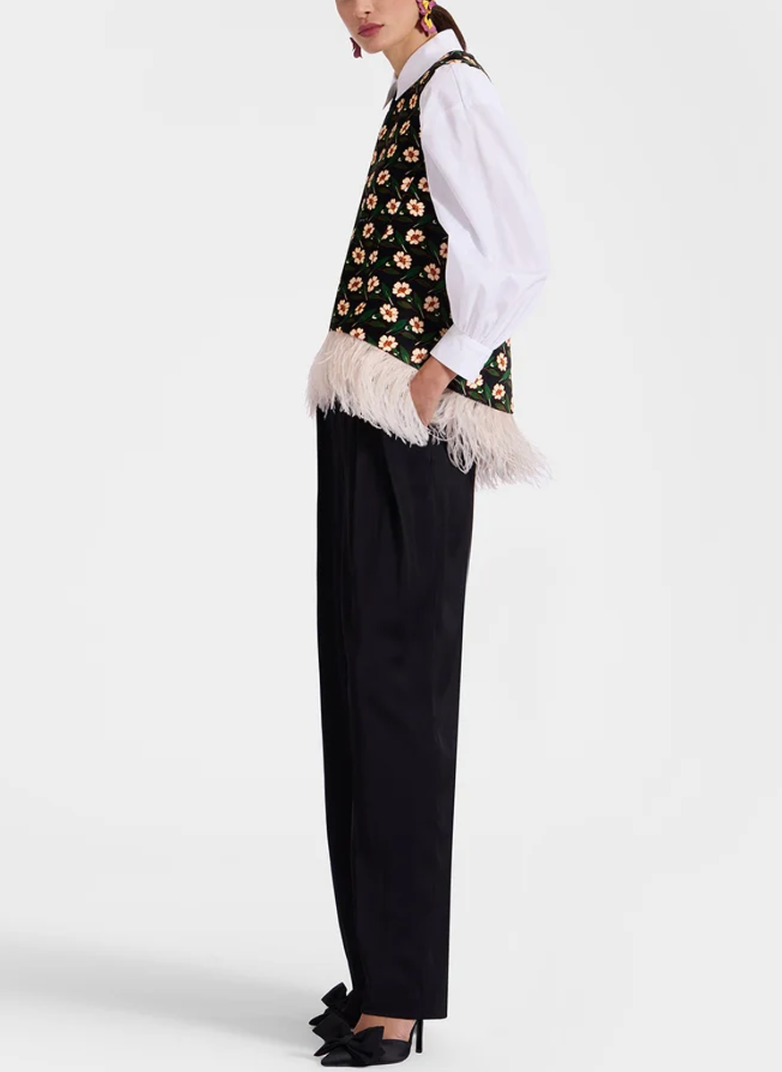 La Scala Top with Feathers - La DoubleJ
