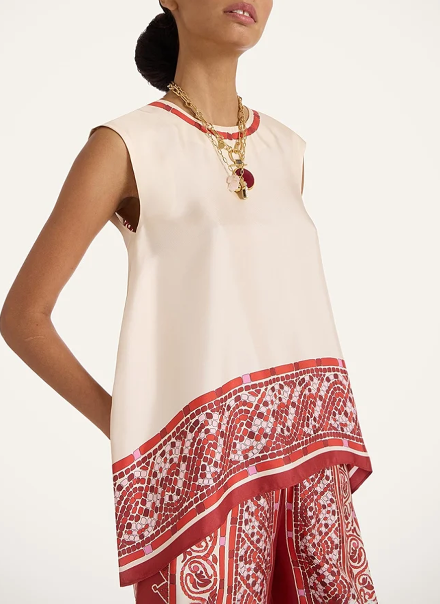 San Carlo Top in Silk Twill - La DoubleJ
