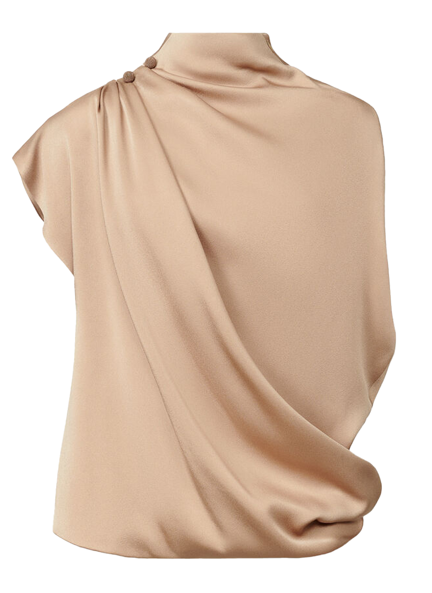 Envers Satin Draped Top