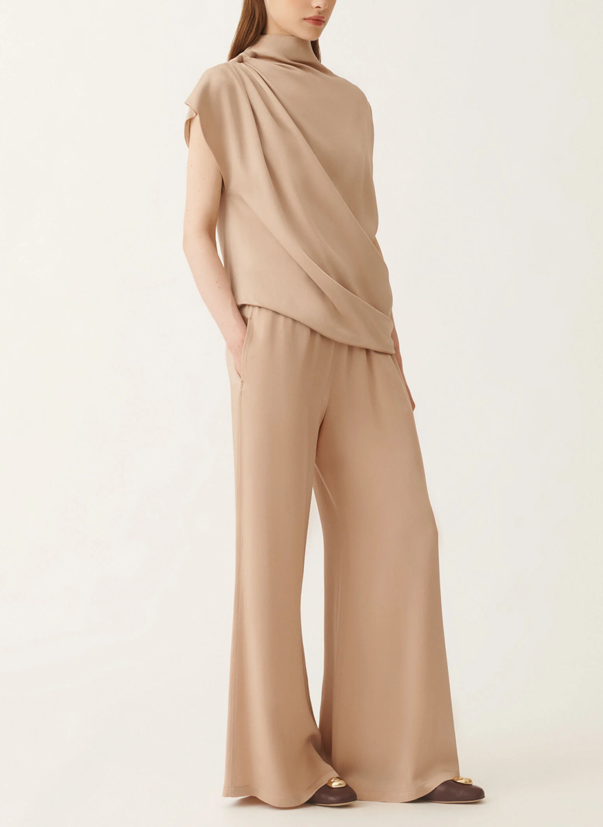 Envers Satin Draped Top - Fabiana Filippi