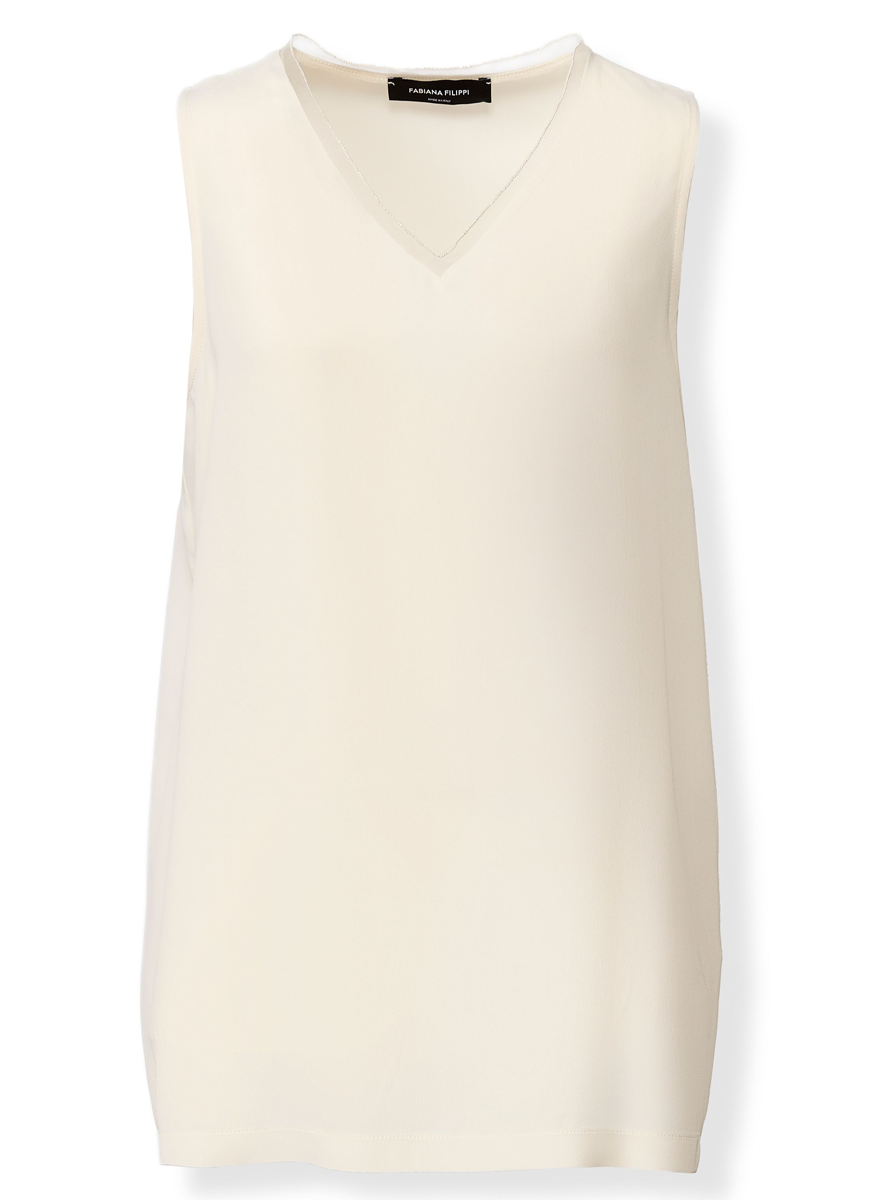 Crepe De Chine Front Back Top