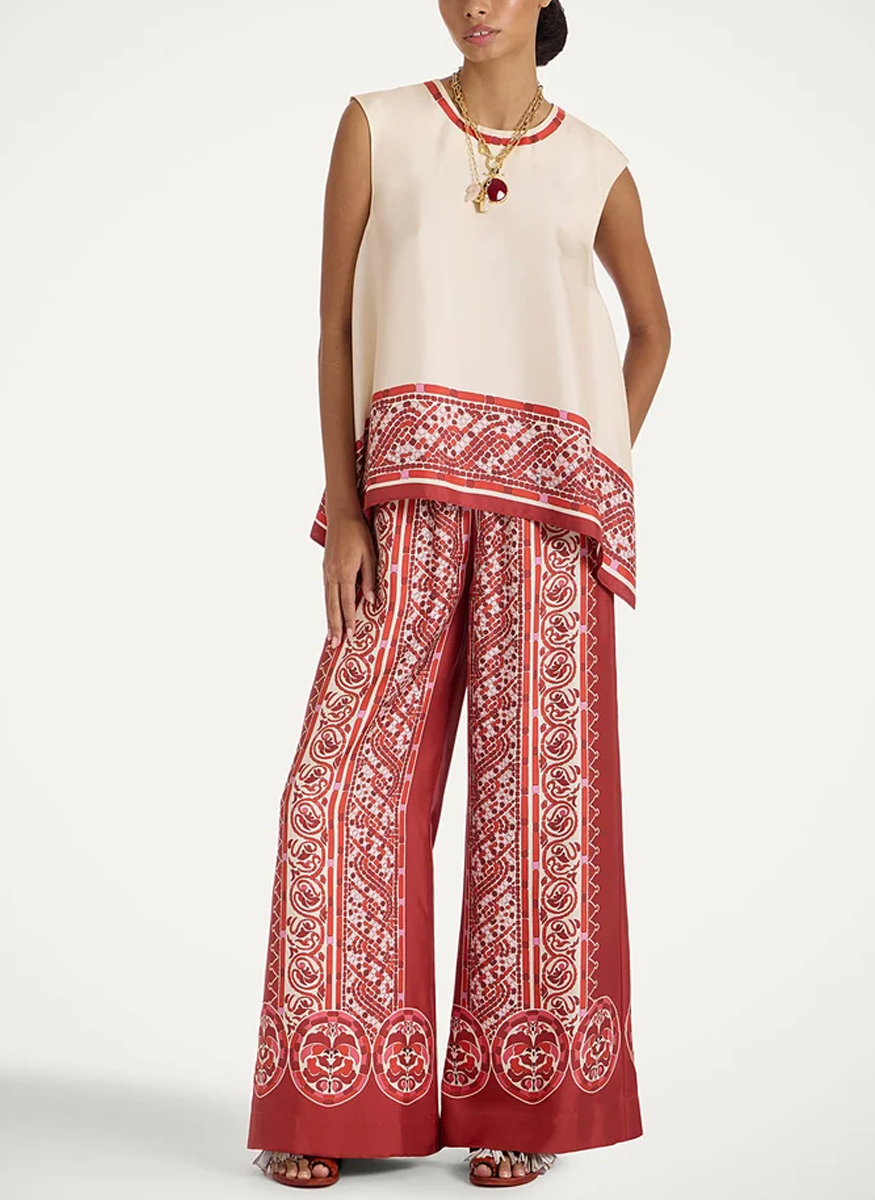 Palazzo Pants in Silk Twill