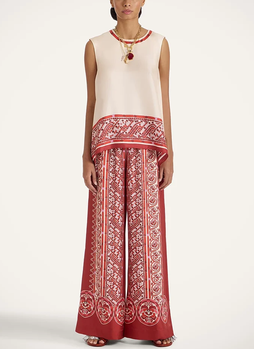 Palazzo Pants in Silk Twill - La DoubleJ