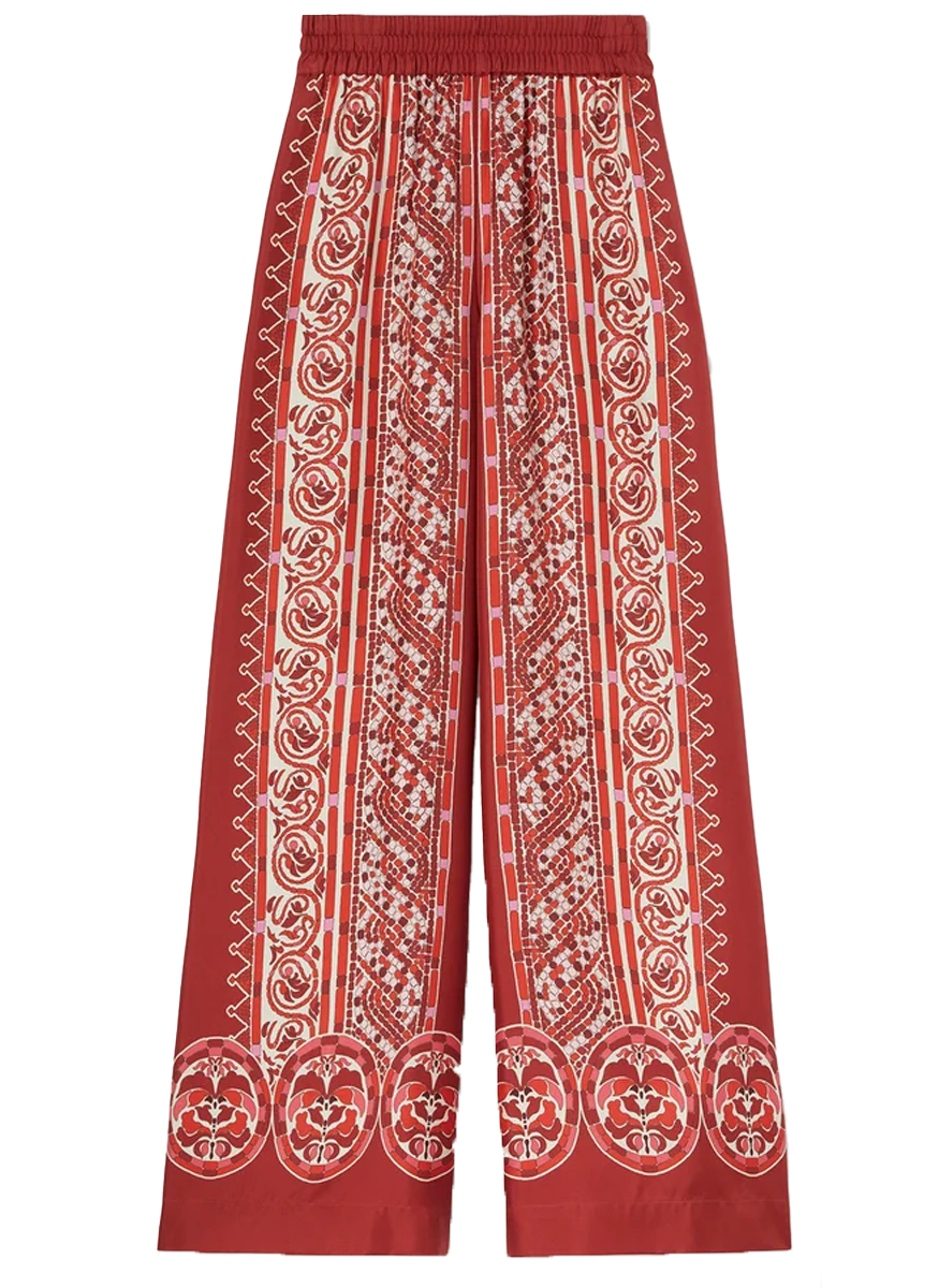 Palazzo Pants in Silk Twill
