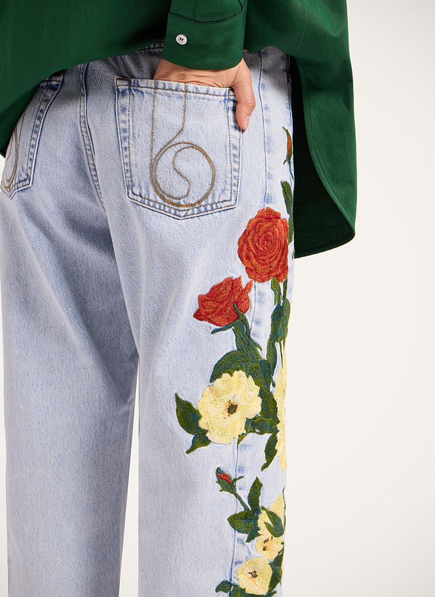 The Barrel Jean in Bloomy - La DoubleJ