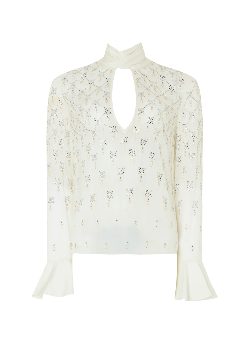 Gallantry Blouse With Gems