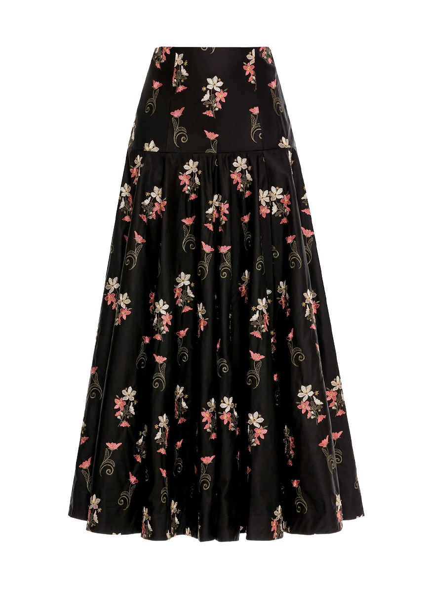 Nacar Noche Poplin Maxi Skirt